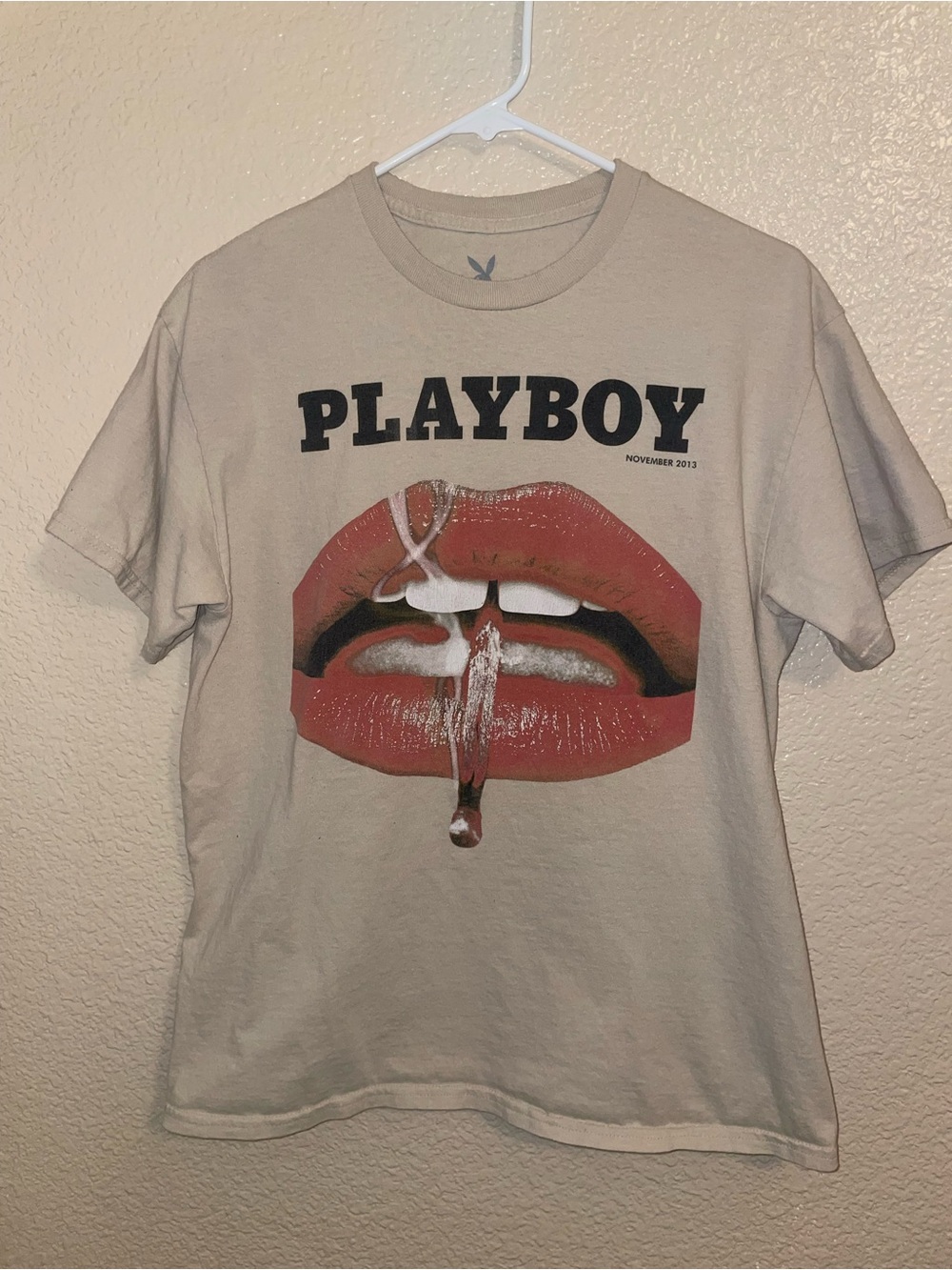 PLAYBOY Beige Tee Medium
